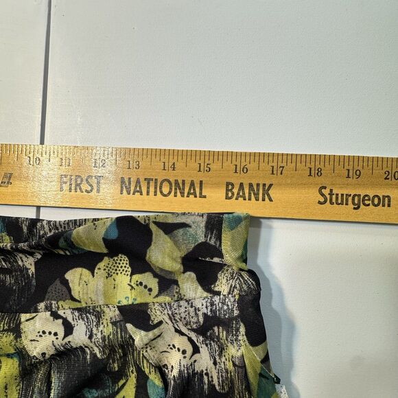 Relativity Size Medium Multi-color Floral Ruffled Lined Mesh Skirt Knee Length - Picture 4 of 7